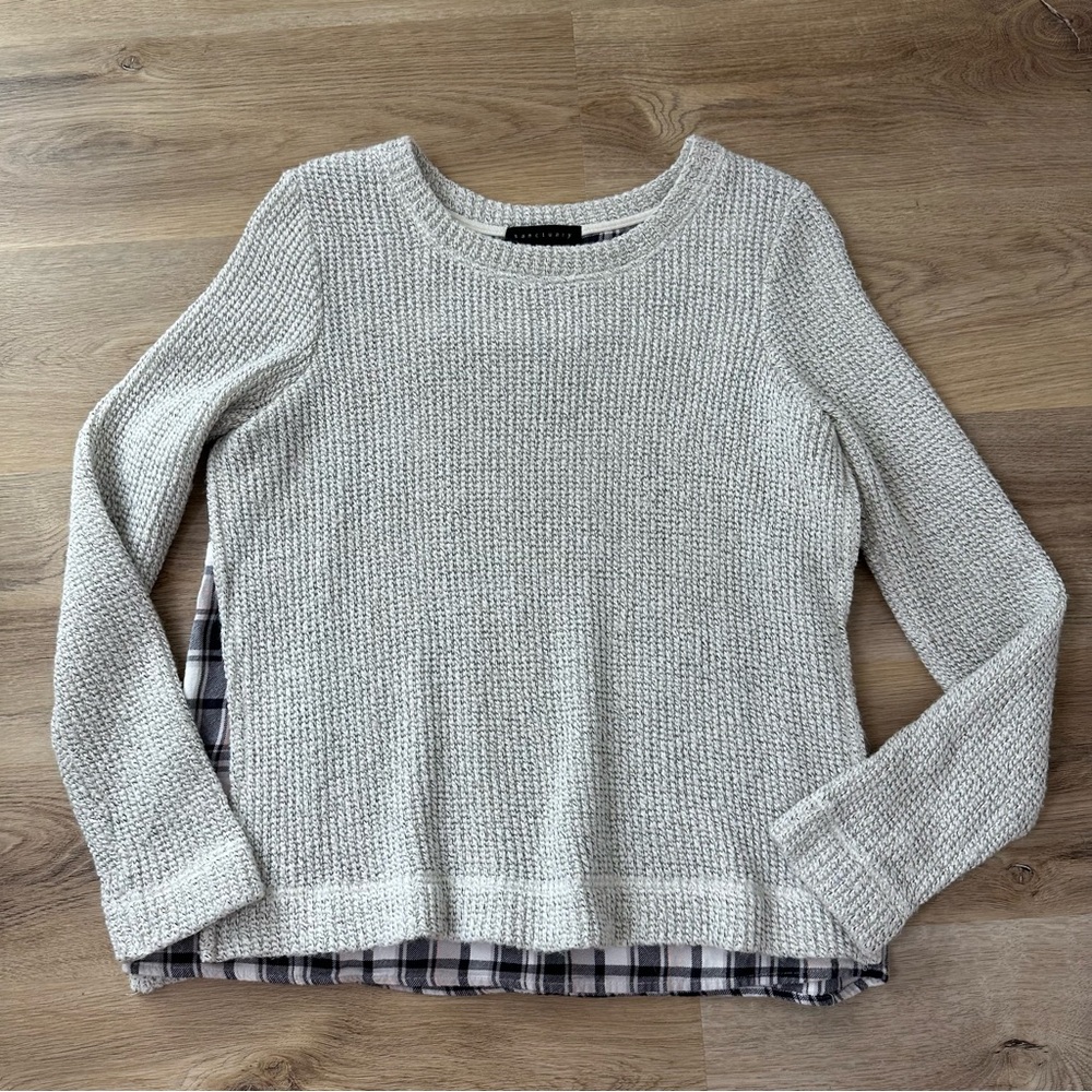 Sanctuary Two Layer Knit Sweater Top size M